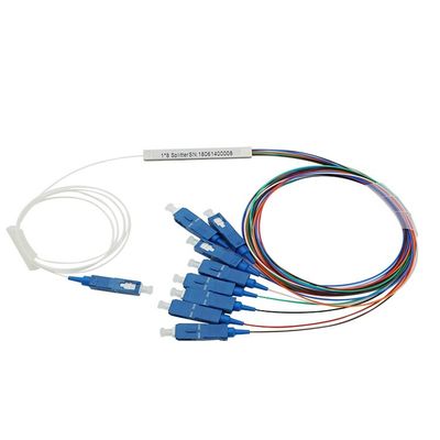 qualidade  Passive Mini 1x8 Fiber Optic PLC Splitter For Cable Television Test Equipment fábrica