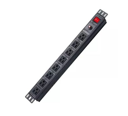 qualidade  Customized 8 Way PDU Rack Mount Socket With High Flame Retardancy Material fábrica