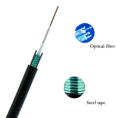 Fibra blindada exterior do cabo de 2 núcleos ótica com diâmetro da bainha 7.6mm de MDPE