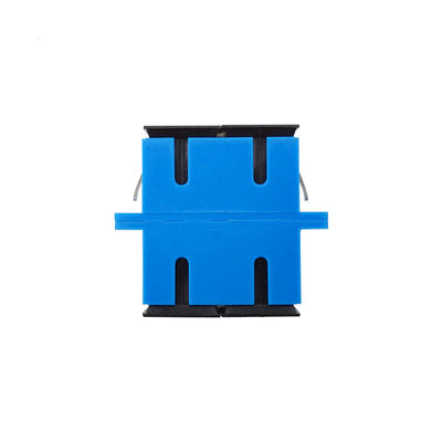 Material azul do PC da cor do duplex do único modo do adaptador da fibra ótica do SC UPC