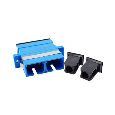 Material azul do PC da cor do duplex do único modo do adaptador da fibra ótica do SC UPC