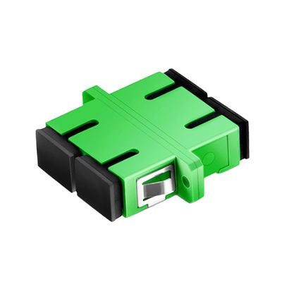 Cor verde frente e verso do SC UPC APC do adaptador da fibra ótica do único modo