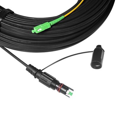 O cabo pendente pre Connectorized de Optitap endureceu o comprimento Singlemode de 50FT 100FT