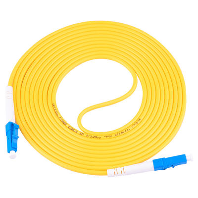 Cabo de remendo simples Singlemode 2.0mm do cabo da fibra de FTTH 3.0mm LC UPC