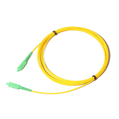 Palavra simples do único modo de cabo de remendo 2mm do cabo da fibra do SC APC para o sistema de FTTH