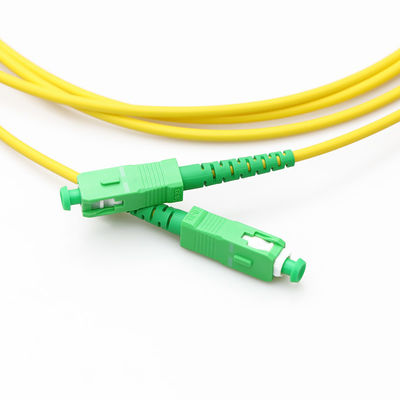 SC UPC do cabo de remendo do cabo da fibra de 3mm - modo simples 9/125 do SC APC único