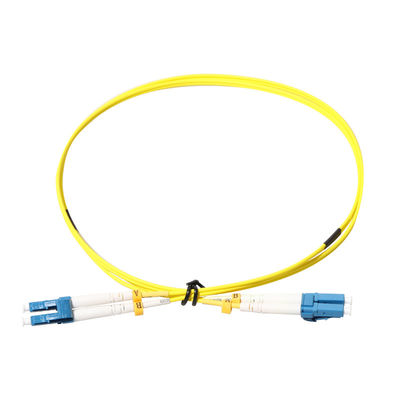 cor amarela exterior do cabo de remendo da fibra de 3m LC LC para o HOMEM do LAN de CATV