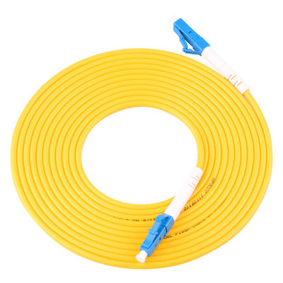 Cabo amarelo do remendo da fibra multimodo, cabo de remendo ST FC do SC LC do APC do PC de um UPC de 3 medidores