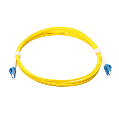 Cabo amarelo do remendo da fibra multimodo, cabo de remendo ST FC do SC LC do APC do PC de um UPC de 3 medidores