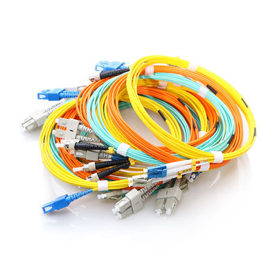Modo de cabo de remendo do cabo da fibra do LC APC único com diâmetro de 1.2mm 1.6mm
