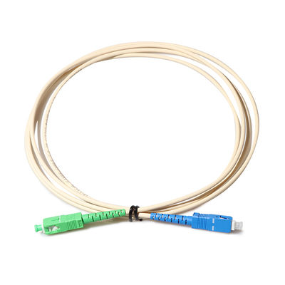 o remendo da fibra ótica da manutenção programada LSZH de 3.0mm cabografa SC APC a SC UPC com RoHS Certfied