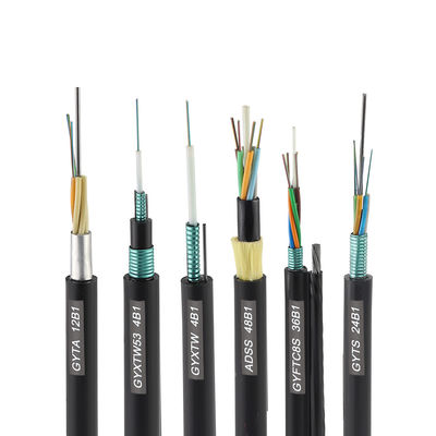 Cabos de fibra ótica 2 de Adss 4 8 24 48 96 cabos de fibra ótica escuros aéreos ADSS do único modo da fibra G652D do núcleo 12 exteriores