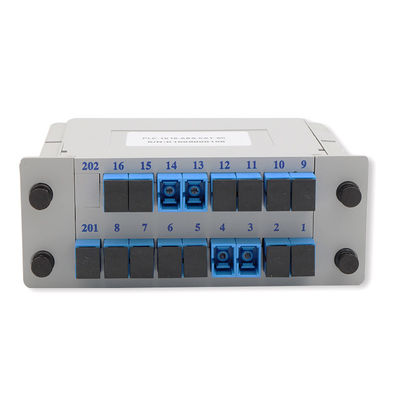 Comprimento de onda 1650nm tipo cassette do divisor 1x16 da fibra ótica do PLC do SC UPC