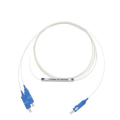 Tipo de aço do tubo do divisor 1x2 do PLC da fibra ótica de FTTH micro com conector do SC