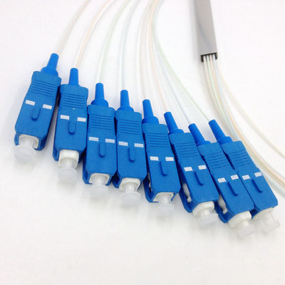 Divisor 1x8 do PLC de uma fibra ótica de 1 medidor mini com o conector do SC UPC