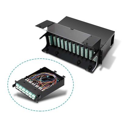 Núcleo do painel de remendo 24 da gaveta MPO do alto densidade para a montagem em rack 1U