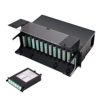 Painel de remendo HD da fibra ótica MPO 1U 2U 4U com 72 porto do porto 48 do porto 64