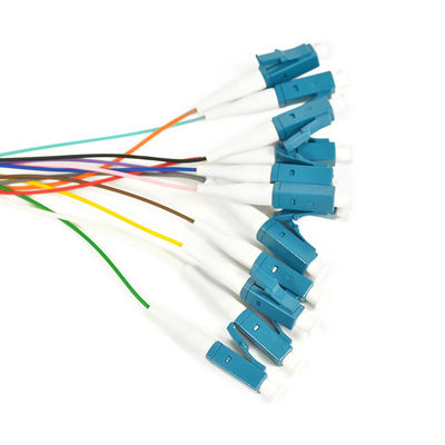 12 cabo de remendo personalizado 1M Singlemode da fibra do núcleo 0.9mm MPO Fanout