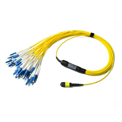 24 conjuntos de cabo da fibra do núcleo, MPO ao cabo da fuga do LC para FTTH