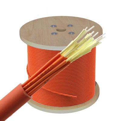 Cabo de fibra ótica interno OM3/cabo de 12 núcleos de FTTH de distribuição de fibra ótica