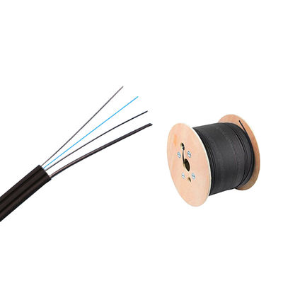 Cabo pendente 2 da fibra ótica exterior do núcleo FTTH com membro de força de FRP