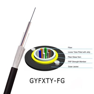 Modo do núcleo do cabo de fibra ótica 24 da força GYFXTY de FRP único para exterior