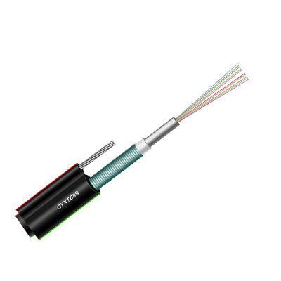 Cabo blindado personalizado do fio de aço, núcleo de fibra ótica do cabo 4 com bainha do PE