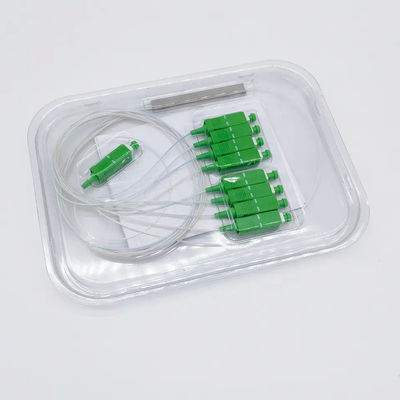 Tipo de aço 4 divisor do tubo da fibra da maneira, divisor 1x4 do PLC do SC APC