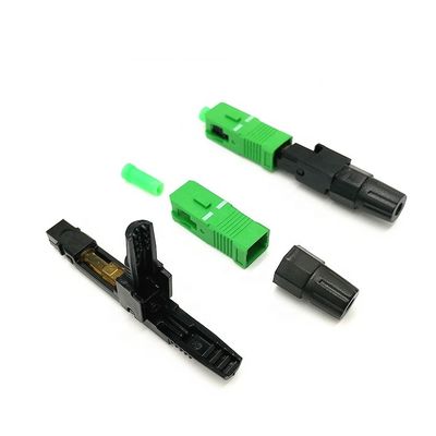 Conector rápido plástico personalizado do SC para o cabo pendente da fibra ótica