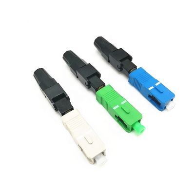 Conector rápido plástico personalizado do SC para o cabo pendente da fibra ótica