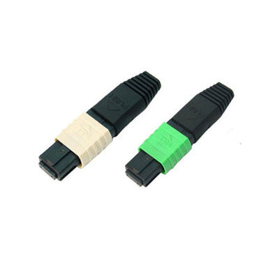 Conector da fibra ótica de MPO MTP com tipo fêmea da manutenção programada milímetro do núcleo do núcleo 24 do homem 12