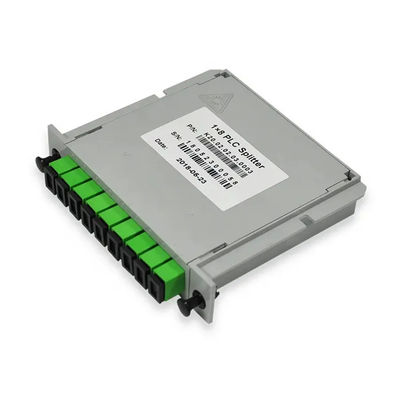 Divisor 1x8 tipo cassette da fibra ótica do PLC de 8 maneiras com o conector do SC APC