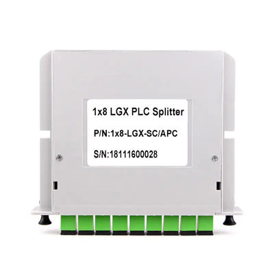 Divisor 1x8 tipo cassette da fibra ótica do PLC de 8 maneiras com o conector do SC APC