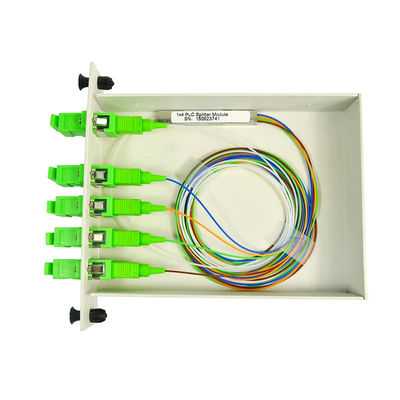 Divisor 1x8 tipo cassette da fibra ótica do PLC de 8 maneiras com o conector do SC APC