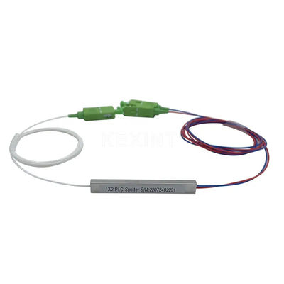 Tipo de aço do tubo do divisor 1x2 do PLC da fibra ótica de FTTH micro com conector do SC