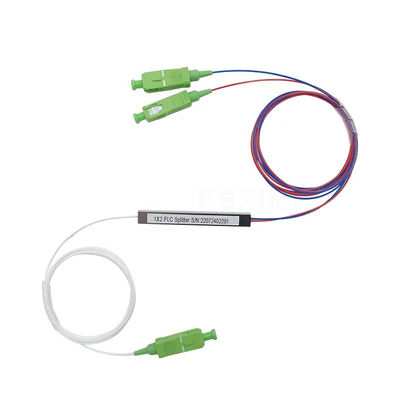 Tipo de aço ótico do tubo do único modo do SC APC UPC do divisor da fibra do PLC 1x2 micro