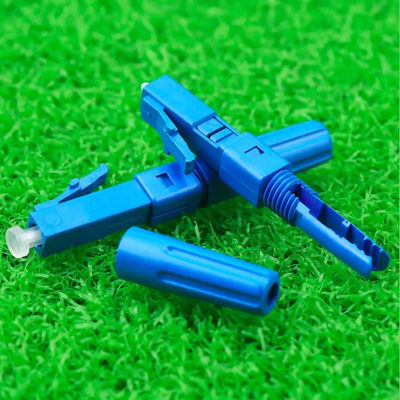 Conector azul da fibra ótica da cor, conector rápido do LC UPC para o CCTV de FTTH CATV