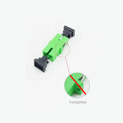 Cor verde frente e verso do SC UPC APC do adaptador da fibra ótica do único modo