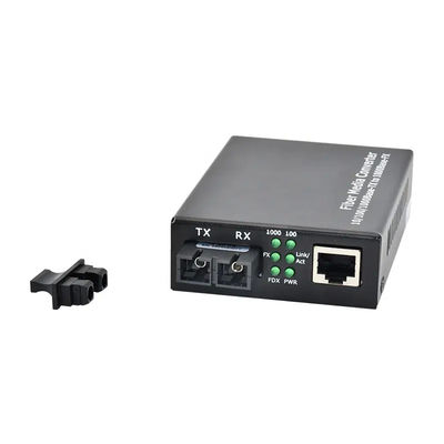 Tipo frente e verso simples portuário do conversor 4 dos meios da fibra ótica do único modo do SC de 20KM