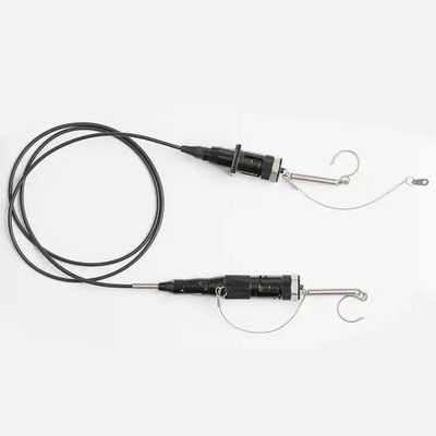 Carrete de cabo de fibra óptica retrátil portátil com comprimento 100M 200M 500M Cordão de parche de fibra óptica tática blindada